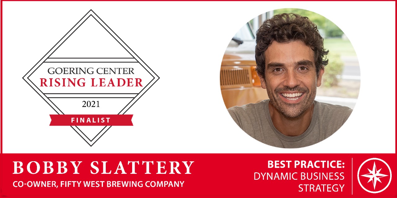 Rising Leader Finalist for November 2020 is Bobby Slattery, Co-Owner 50 West Brewing