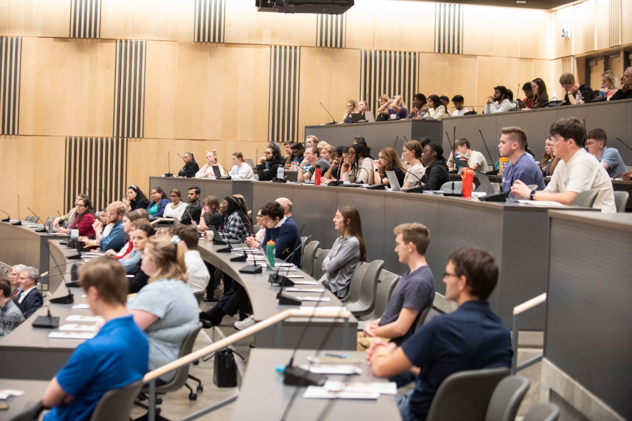 University of Cincinnati, Business Dean Marianne Lewis, faculty, staff and students enjoyed the Department of Economics Kautz Lecture speaker Professor Betsey Stevenson, PhD and Dinner Friday November 4, 2022 at Lindner College of Business. Photos by Joseph Fuqua II