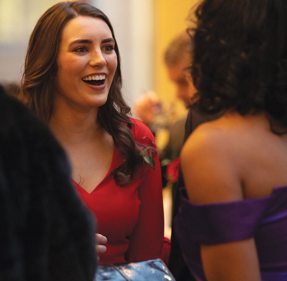 Christina Beer chats with attendees at the 2019 Cincinnati Business Achievement Awards
