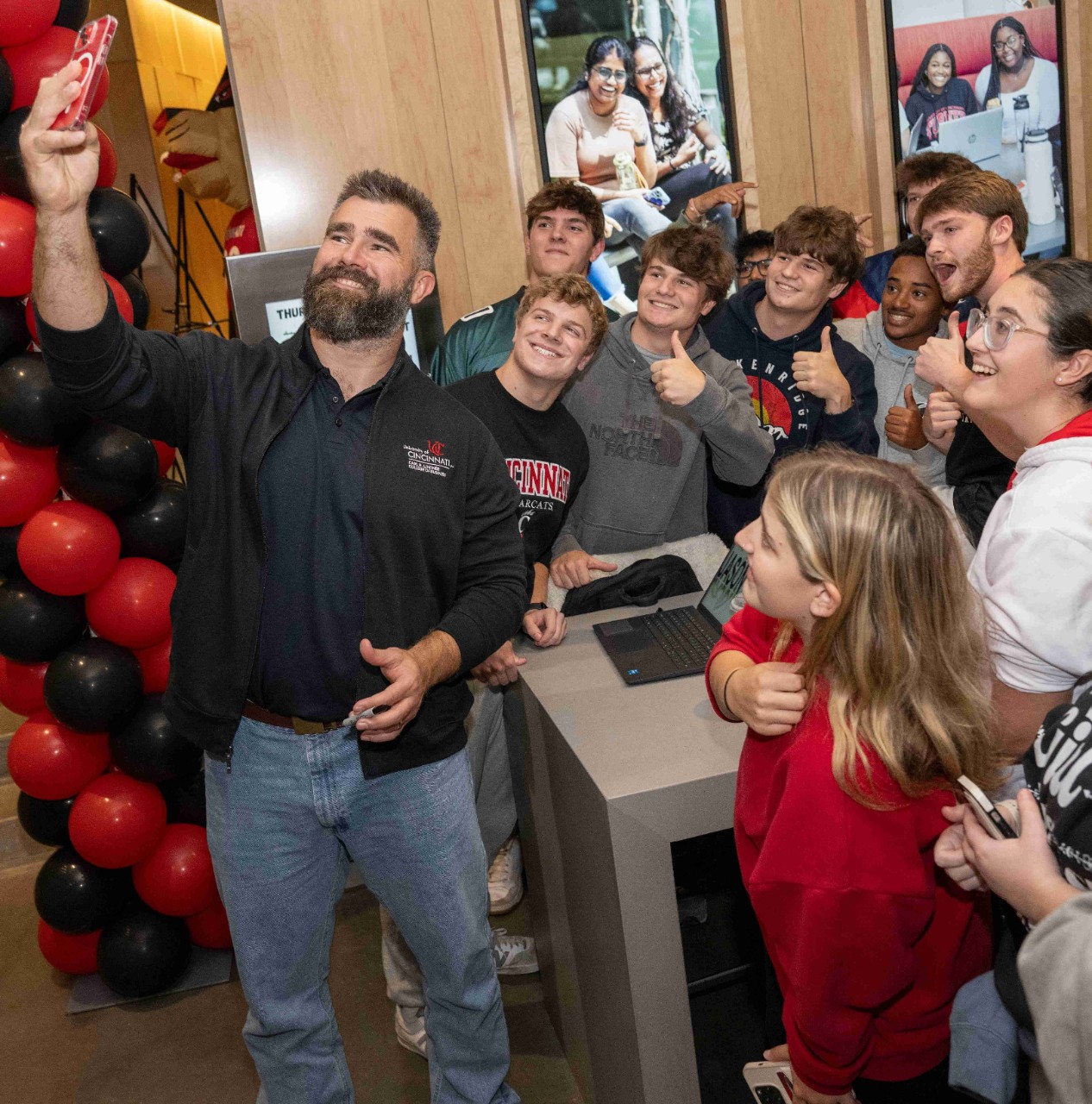 Marianne Lewis, Dean of University of Cincinnati College of Business spoke during Lindner College of Business Homecoming ceremony Wednesday October16, 2024 at the Lindner College of Business. Photos by Joseph Fuqua II 