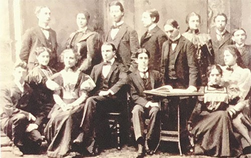 Historical image of College of Business students in the early 20th century